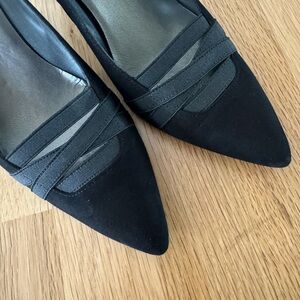 Black suede Stuart Weitzman pumps, size 7.5